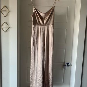 BRAND NEW! Silk, Champagne, Jumpsuit!